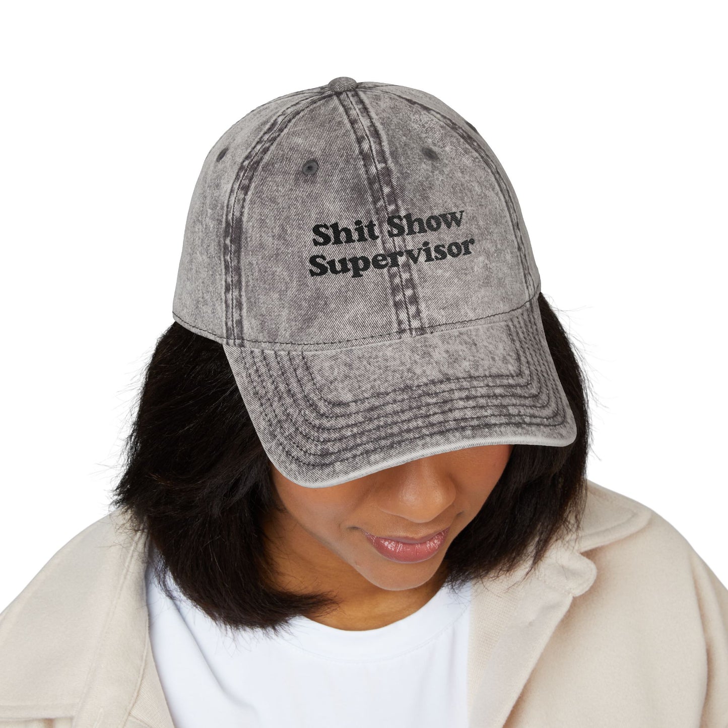Shit Show Supervisor Embroidered Vintage Cap