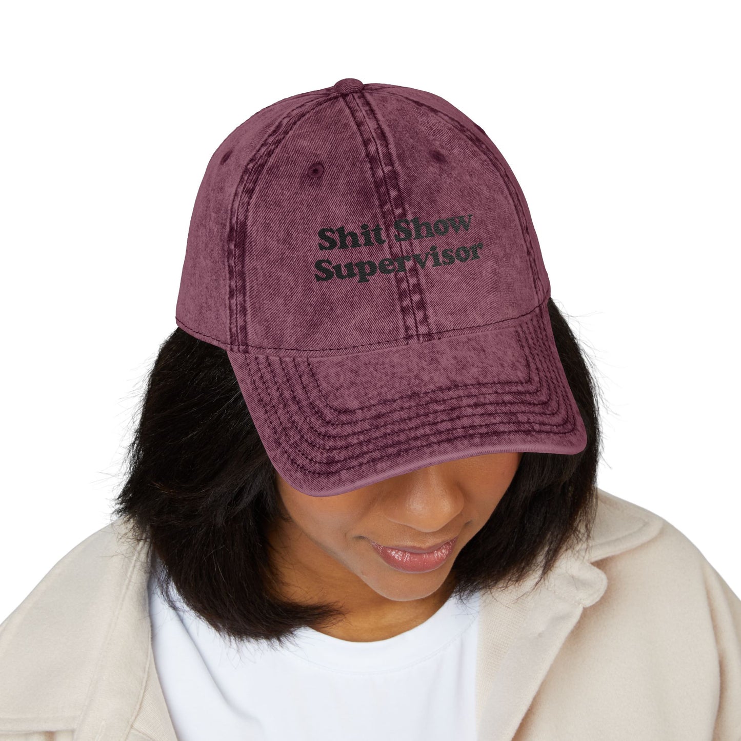 Shit Show Supervisor Embroidered Vintage Cap