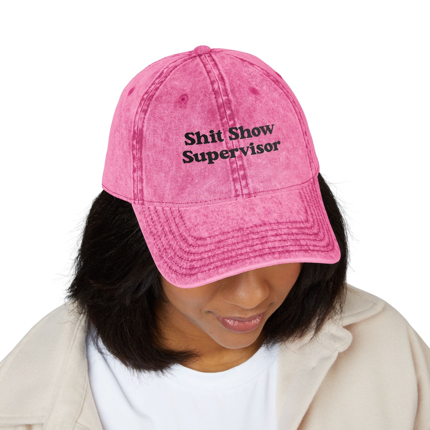 Shit Show Supervisor Embroidered Vintage Cap